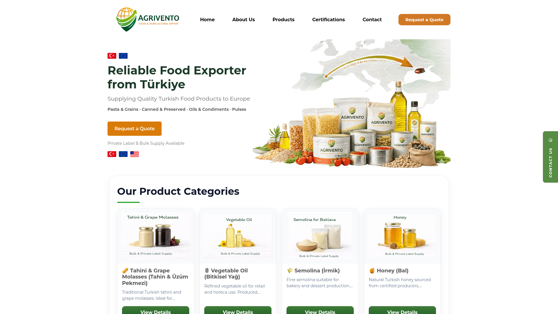 Agriventro web sitesi önizleme