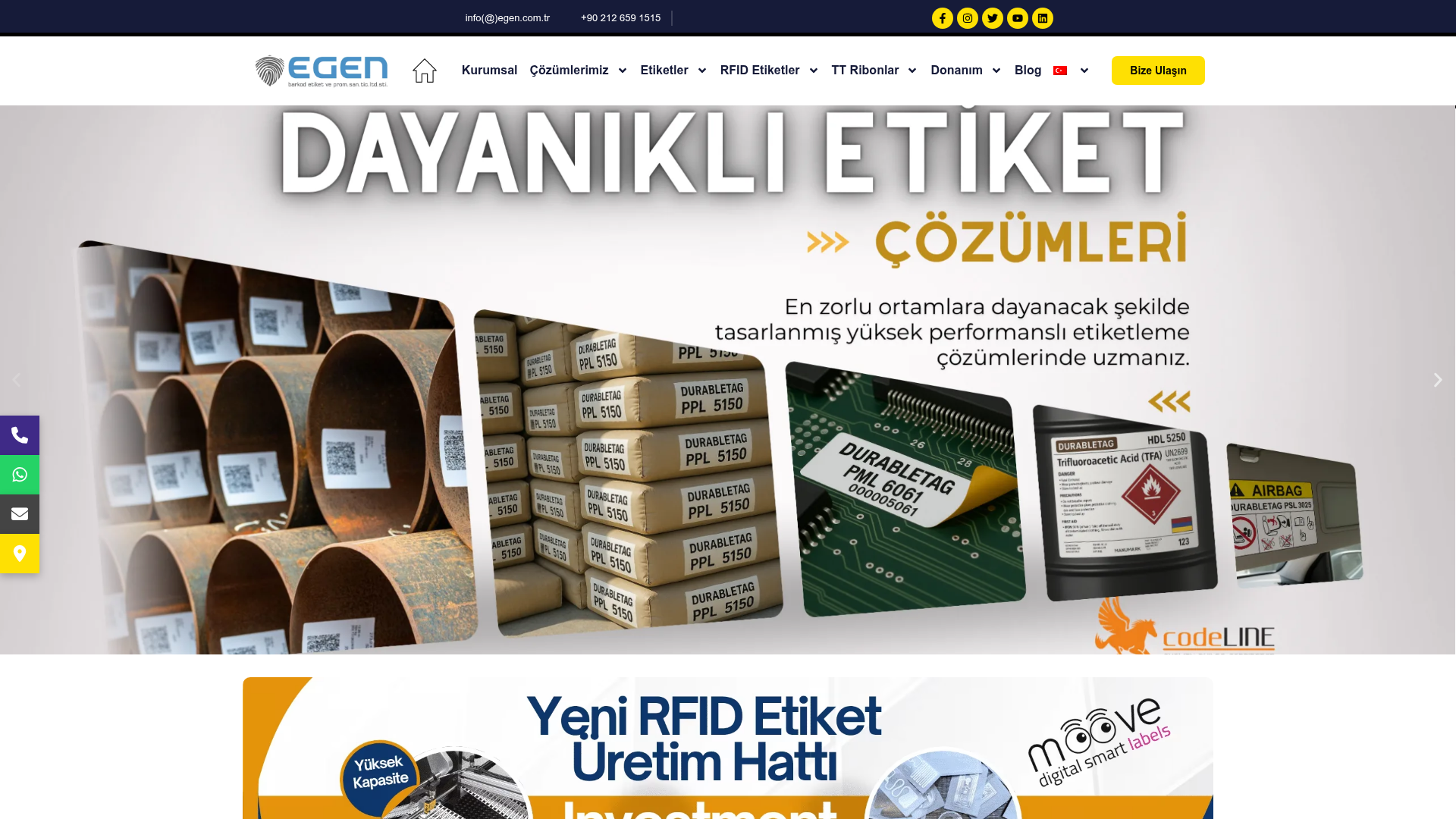 Egen web sitesi önizleme