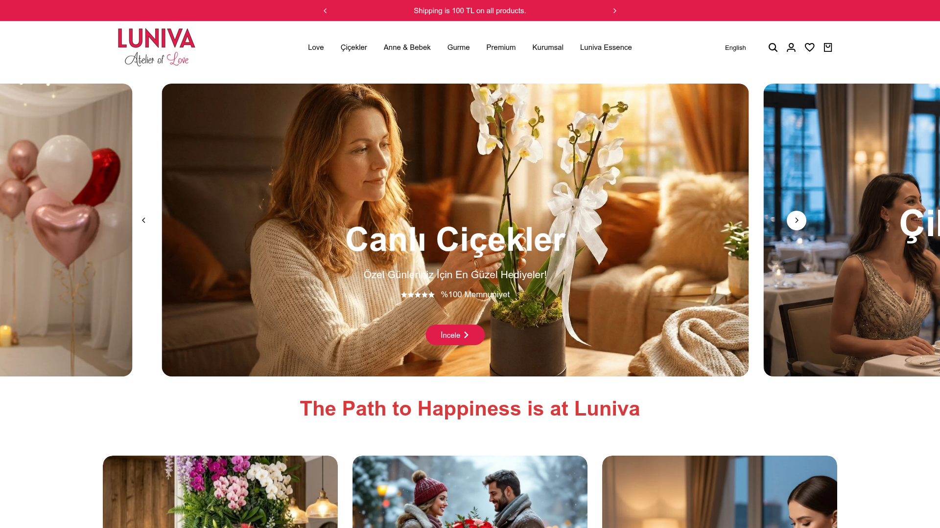 Lunivalove web sitesi önizleme