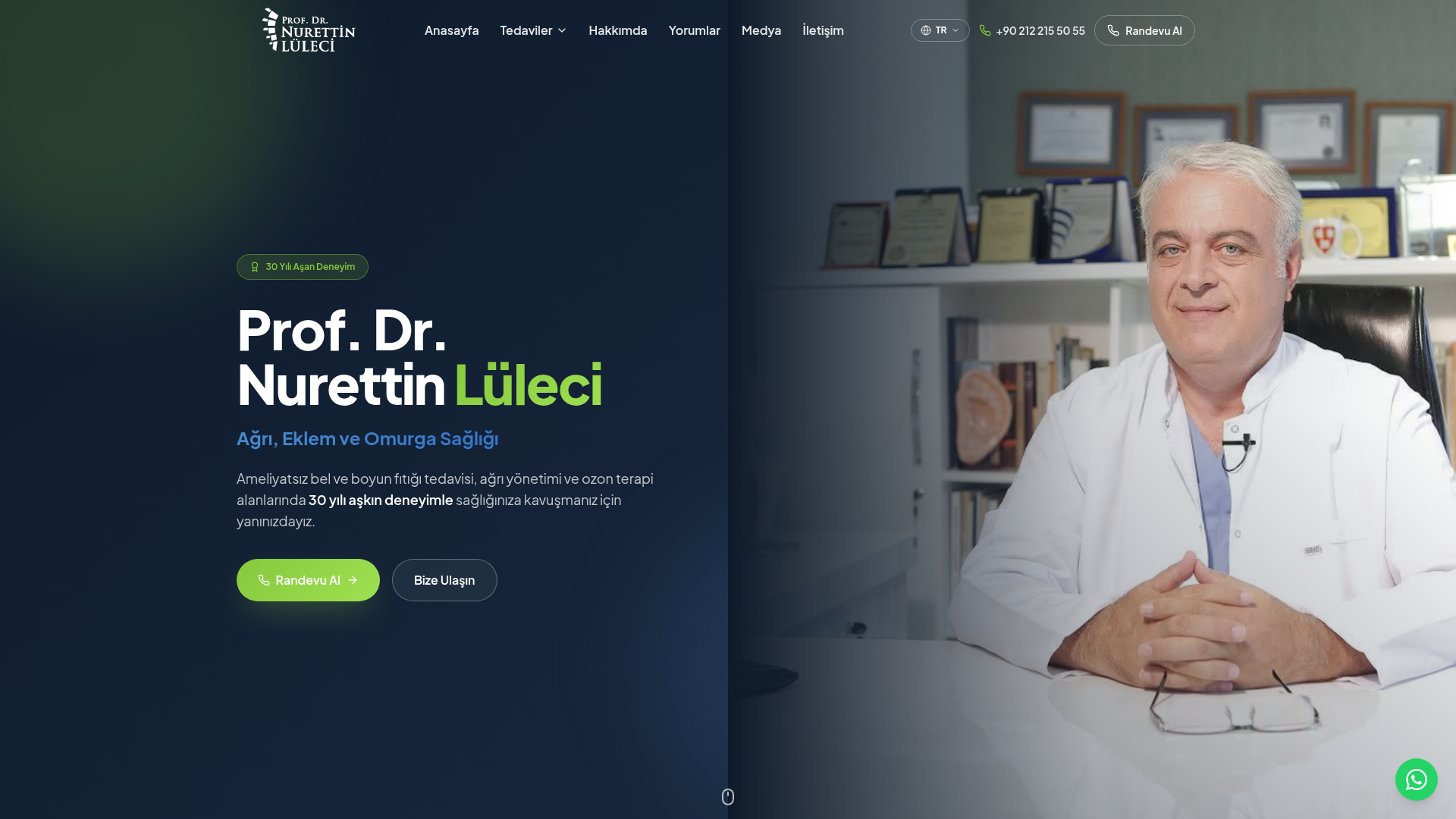 Prof. Dr. Nurettin Lüleci web sitesi önizleme